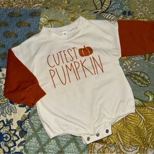 Pumpkin Theme Long Sleeve Bodysuit 3-6 months old